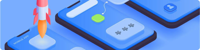 Mobile app development service illustration